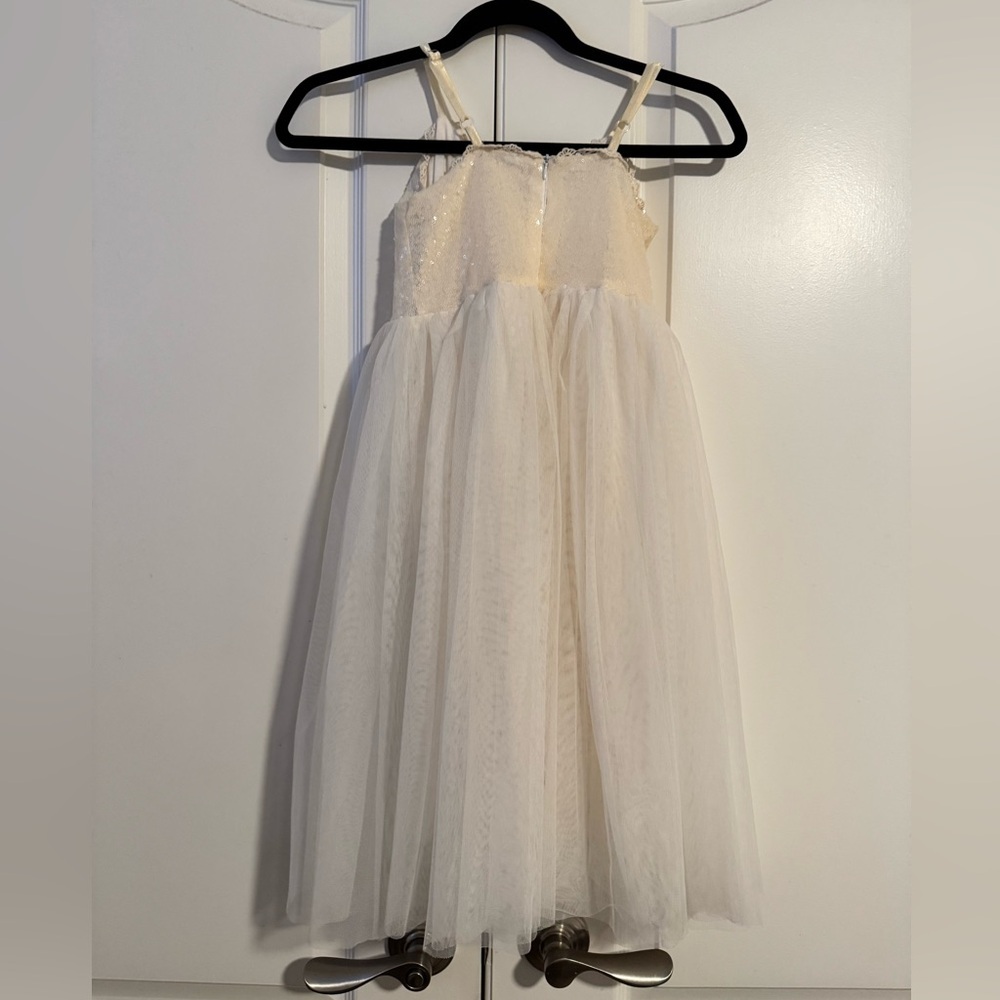 Nicolette’s Couture Cream Flower Girl Formal Dress - Picture 4 of 5